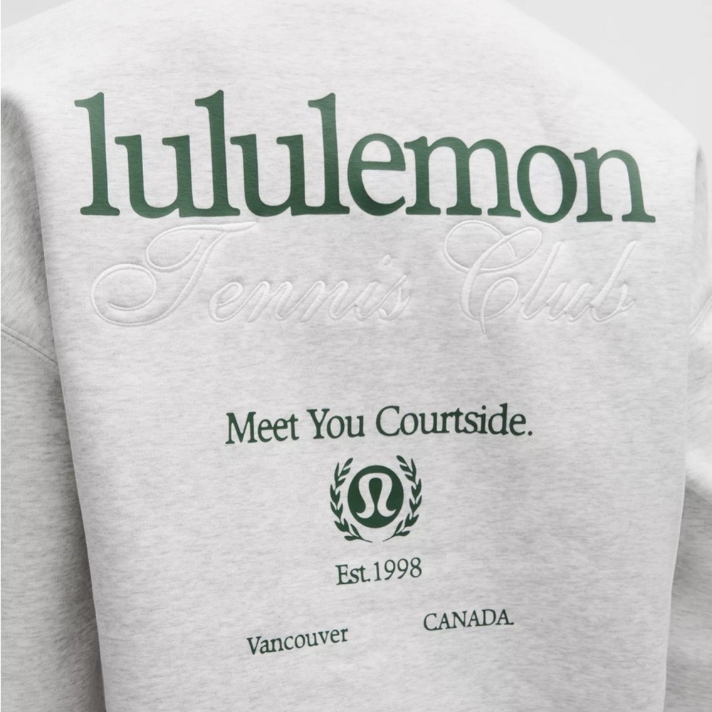 lululemon athletica Gray Crewneck tennis club Sweater